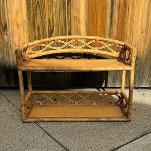Opalhouse Rattan Two-Tier Wall Shelf